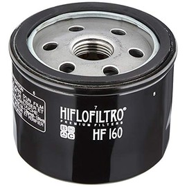 Hiflofiltro HF160 Filtro de Aceite Estándar de Alta Calidad para Motocicletas, Negro, Individual