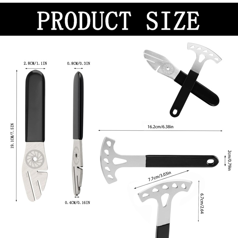 2pcs Rotor Truing Fork,Bicycle Disk Brake Rotor Alignment Tool Gap