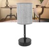 LED Table Lamp Fabric Lampshade USB A and USB C