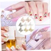 Healvian 4sets Nail Gems Opal Nail Charms for Manicure Elegant