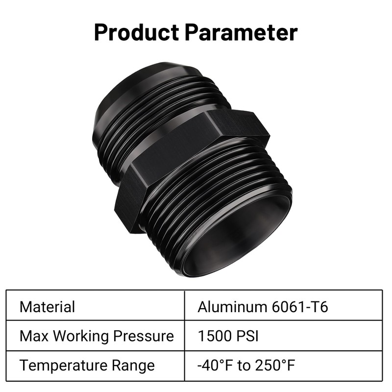 EVIL ENERGY 20AN Male Flare to 1-1/4" NPT Pipe Fitting