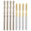 sourcing map Tap and Drill Bit Set, 4pcs M3 x