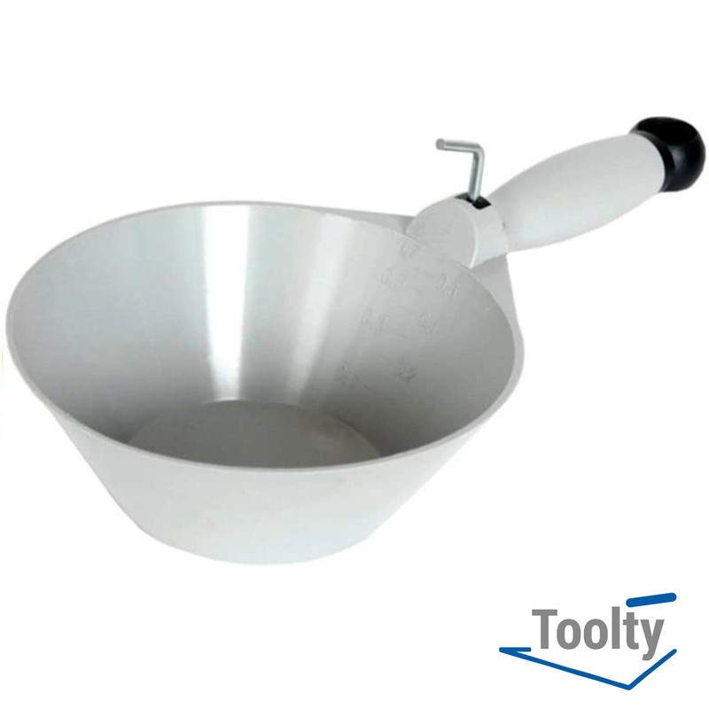 Proper Tools Toolty Plastic Scoop - 165mm Gray - Masonry