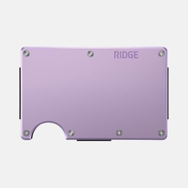 The Ridge The Ridge Wallet For Women, Slim Wallet For Women - Thin as a Rail, Minimalist Aesthetics, Holds up to 12 Cards, RFID Safe, Blocks Chip Readers, Aluminum Wallet With Cash Strap (Lavender)