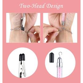 2 in 1 Bracelet Helper Tool, 7" Bracelet Fastener Helper, Bracelets Buddy with Hook & Clip for Bracelets, Necklace, Jewelry