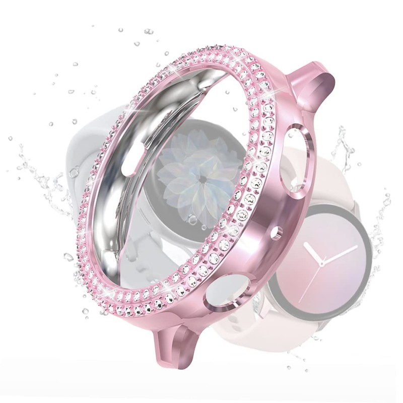 BIUDECO Watch Watch Case Diamond Coated Protective Frame Full Coverage