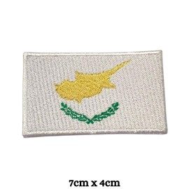 Bebuz Cyprus Flag Patch Embroidered Iron On Sew On Patch Applique Fabric Repair Patches Tactical Military Patches - Emblem