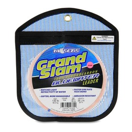 Hi-Seas Grand Slam Bluewater líder 100% fluorocarbono, 130 LB (23 m) de Prueba, .047 in (1.20 mm) de diámetro, Rosa, 25 yd (23 m)