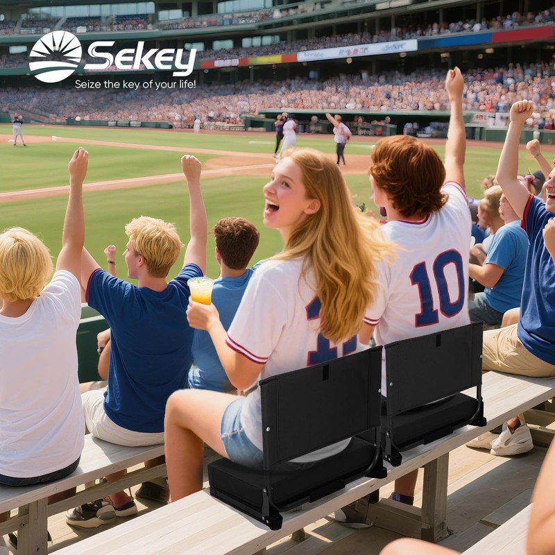 Stadium Seats with Back Support - Padded Portable Bleacher Seat