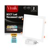 Vtuik 2 Pack 11 inch 24W Dimmable Square LED Can