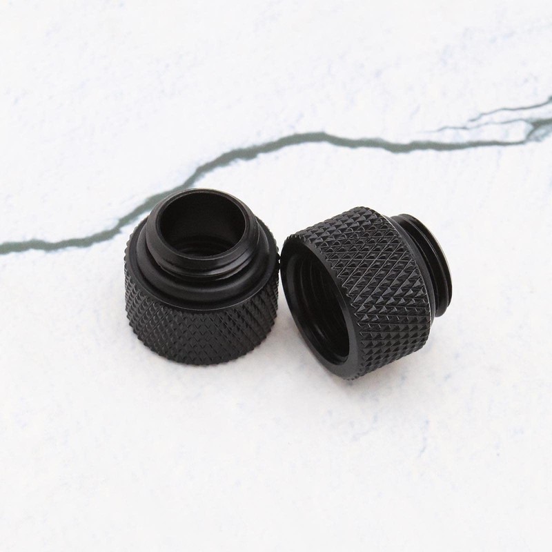 YINETTECH 4pcs G1/4 10mm Brass Water Cooling Extension Adapter with