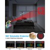 SZELAM Projection Alarm Clock,7.4" LED Mirror Digital Clocks Large Display,with
