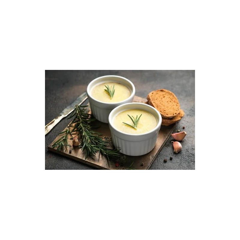 Nuwave Ceramic Ramekins 8 oz, Set of 6, Elegant Classic