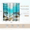 Undersea Shower Curtain Blue Ocean Under Sea Sand Bathroom Curtain