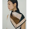 Abinapellr Abinaferle AP Square Silk Scarf 90 - Navy/Camel