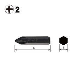 VESSEL Impact Driver Bit Plus 2 x 36 C512036