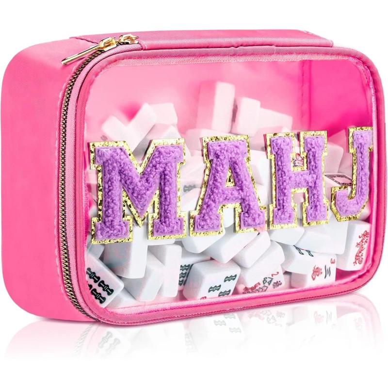 Embroidered Letter Unisex Waterproof Stowable Large Capacity Customized Mahjong Bag