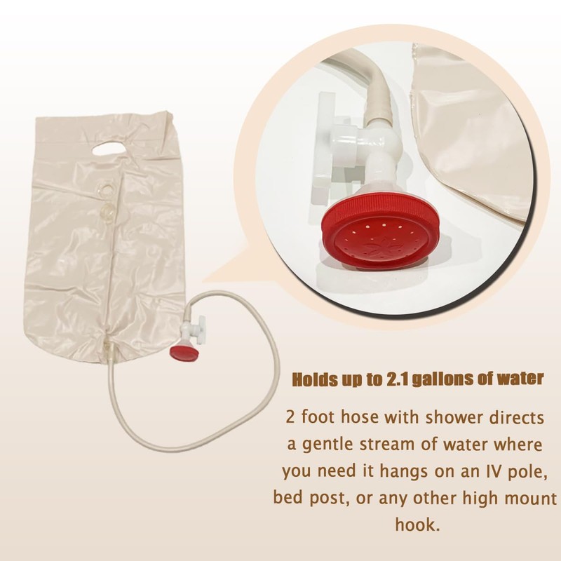 Inflatable Bedside Shampoo Basin - Hair Washing Bedside Shower System