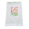 Unbranded Thanksgiving Kitchen Tea Towel Machine Embroidered Flour Sack 100%