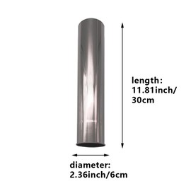 ILLITAN Stainless Steel Stove Chimney Diameter 2.36 inch（6cm） Stove Pipe Stainless Steel Flue Extend (5pcs)