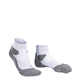 FALKE Men's RU Trail Running Socks, Breathable Quick Dry, Ankle Length, Thick Padding, Stabilizing Athletic Sock, White (White-Mix 2020), 12.5-13.5, 1 Pair