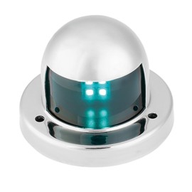 SEAFLO 03 Series Horizontal Deck Mount LED Navigation Light - 12V, 1.5W, 1NM Visibility, IP66, Marine Grade 316 Stainless-Steel for Boats up to 65.5 FT (20M) - 4-Year Warranty (Starboard Green)