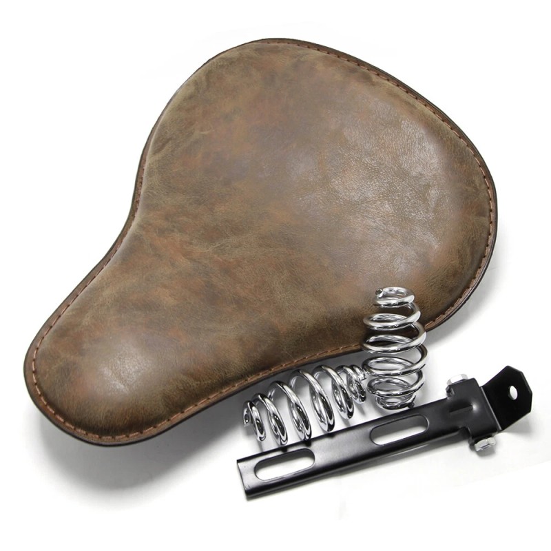 JMTBNO Aged Brown Motorcycle Large Solo Seat For Honda Shadow