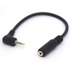 PIIHUSW 90 Deg Angle 2.5mm Male to Female Cable Headphone