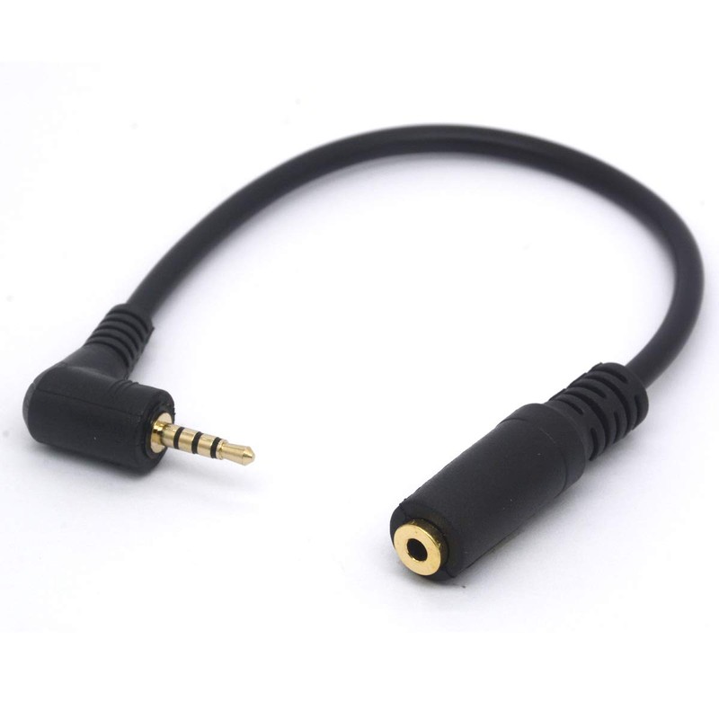 PIIHUSW 90 Deg Angle 2.5mm Male to Female Cable Headphone