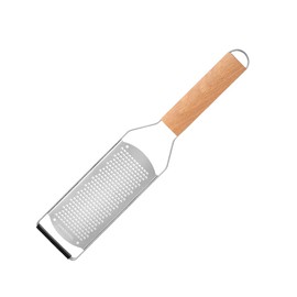 Lemon Zester & Heavy Duty Cheese Grater & Vegetable Grater Flat Handheld Grater Ergonomic Natural Wood Handle Cheese Shredder & Stainless Steel Grater