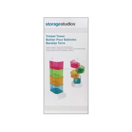 Storage Studios Trinket Tower, 4 Swivel Containers, 10.25 x 2.75 x 3.75 Inches, Multicolored, CH93395