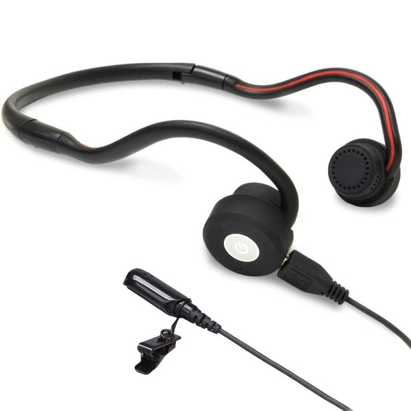 Earphone Type Bone Conduction Sound Collector, Sound Loudening Device for Elderly Hearing Aid, Equipped with High Sensitivity Microphone, 360° Sound Collection, Open Ear Type, Rechargeable, Volume Control