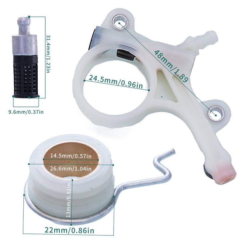 Oil Pump Worm Drive Gear Fuel Line Filter for Stihl