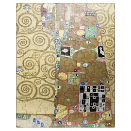 MyPuzzle Gustav Klimts The Embrace (Fulfillment) 1910-1911 - Premium 100 Piece Jigsaw Puzzle for Adults