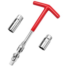 pwkauka 3Pcs Spark Plug Socket Wrench Set T-Handle, Universal 5/8" & 13/16" Spark Plug Tool Remover and Installer Tool for Motorcycles, Lawn Mowers, Small Motor Vehicles, Car Accessories
