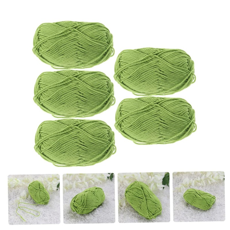 Gadpiparty 5 Rolls Cotton Crochet Yarn Soft and Flexible Knitting