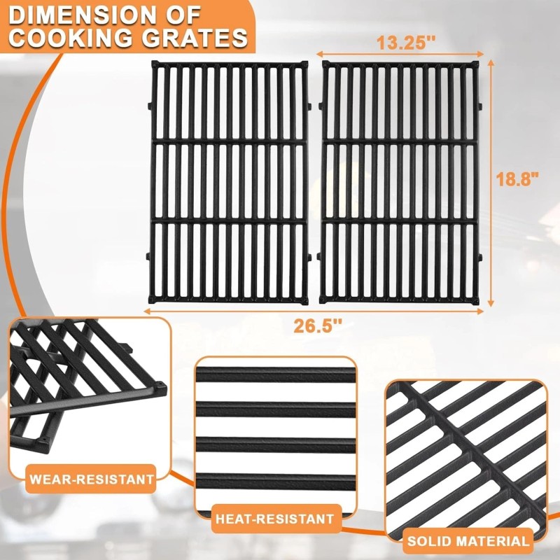 For Weber Weber Genesis Replacement Grill Grates 66095 66805 66802