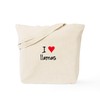 CafePress I LOVE Llamas Tote Bag Reusable Natural Beige Canvas