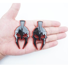 Pair Set Gladiator Emblems 3D Custom Badges Right and Left Side Tailgate Fender Stickers Replacement for Gladiator Universal Car Vehicle, Truck, Motorcycle Door Window Decoration (Redline)