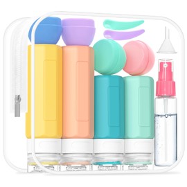 Ruinovate Ruinovate 17 Pack Travel Bottles for Toiletries, TSA Approved Travel Size Toiletries Bottles, Leak Proof Travel Size Containers, Travel Essentials for Body Wash, Shampoo, Lotion & Conditioner Colorful