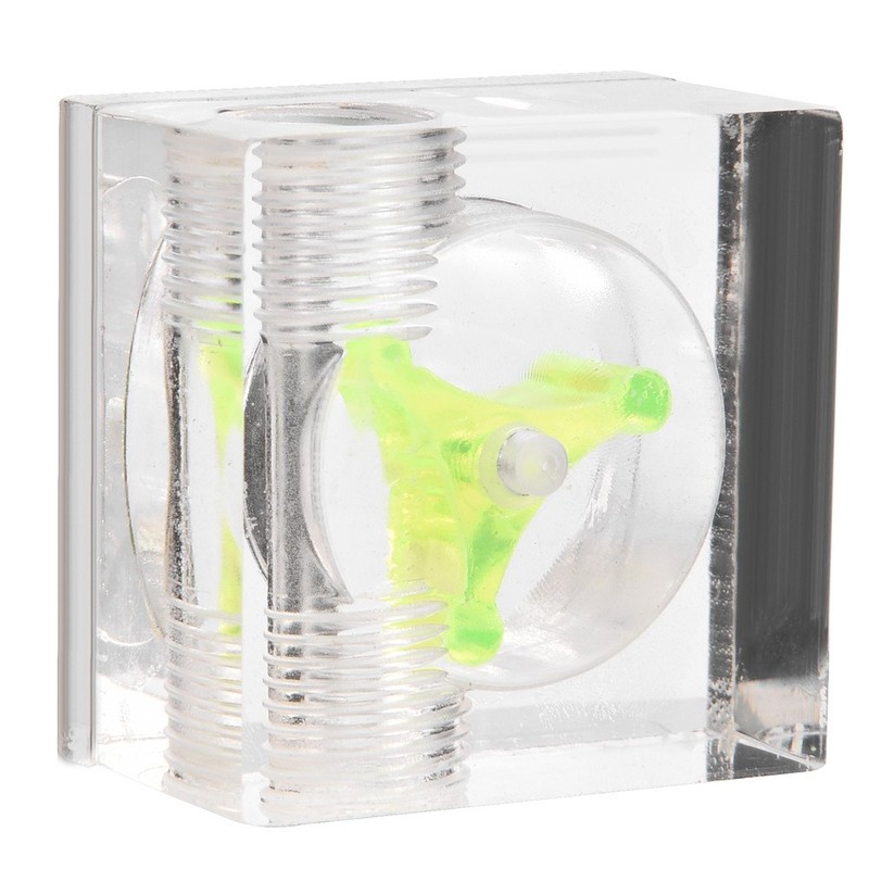 Richer-R G1/4 Computer CPU Water Cooling Flow Meter, 3 Wheel