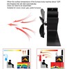 6 Blade Stove Eco Fan Black High Temperature Resistant Self