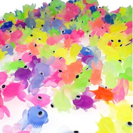wowjimi Goldfish Scoop, 100 Pieces, Assorted Colors, Feast Toy, Mini Goldfish, Bath, Festival, Decoration, Floating, Home, Children's Party, Pool