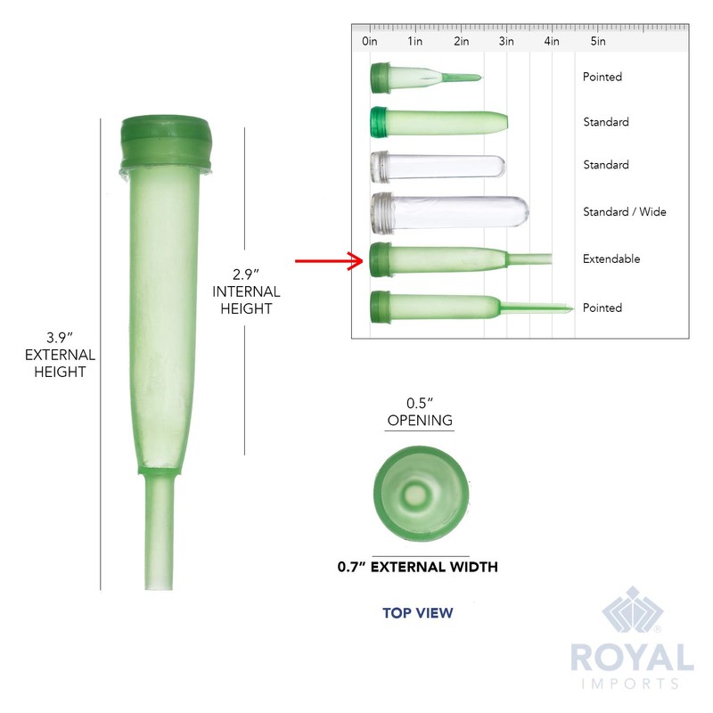 Royal Imports Floral Water Tubes/Vials for Flower Arrangements - Green