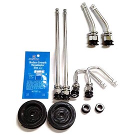 DL1SP13FR225 Dually Valve Kit Chrome Fits Sprinter 2013- Present 16" Steel Wheel 1.5" Round Holes Class B or C w/Fronts Chrome Reverse Mount Valve Stem 2.25" Slight Bend