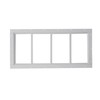 10" x 29" White Transom Shed Window, Tempered Glass, Great