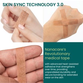 NanaCare Tan Microporous Surgical Tape 1.25cm x 10m (6 Rolls) | Tan Micropore Tape| Skin Coloured Nose Tape |Medical Tape for Skin, Dressings & Rhinoplasty Recovery | Surgical Tape for Sensitive Skin