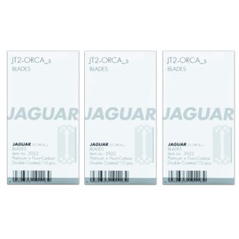 Jaguar Set of 3 Razor Blades JT2 and Orca S Short Pack of 10 = 30 Pieces (Metal, Alloy Steel, Brass, Classic, Unisex Adult, Manual Razor Fans, Beginners in Manual Shaving)