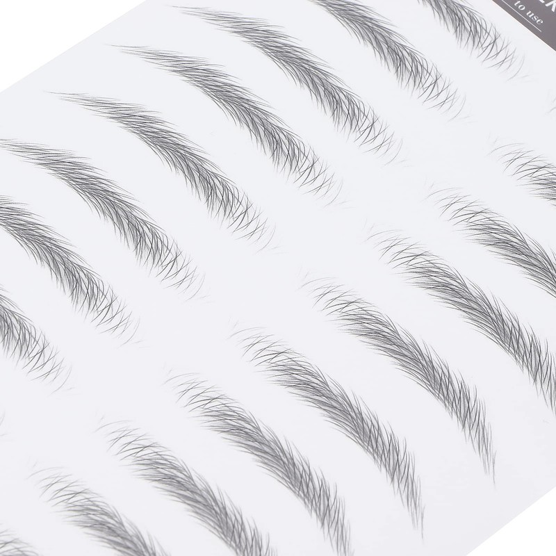 6D Eyebrow Tattoo Sticker, Eyebrow Shaping Stencils, Semi-Permanent, Hair-Like, Waterproof