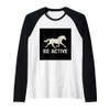 Be active fitness for horse fans Raglan Baseball Tee